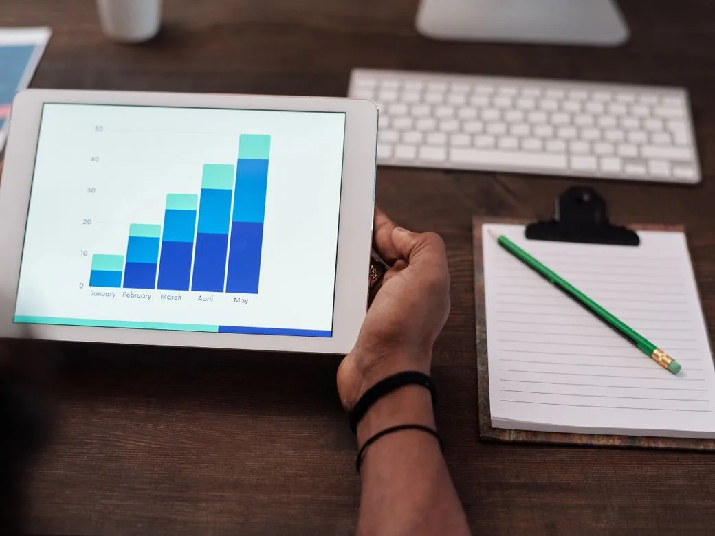 Person earning money with online surveys from home