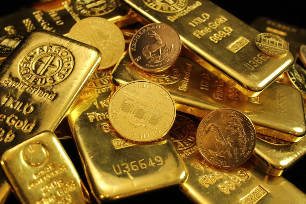 Recent gold price graph showing trends